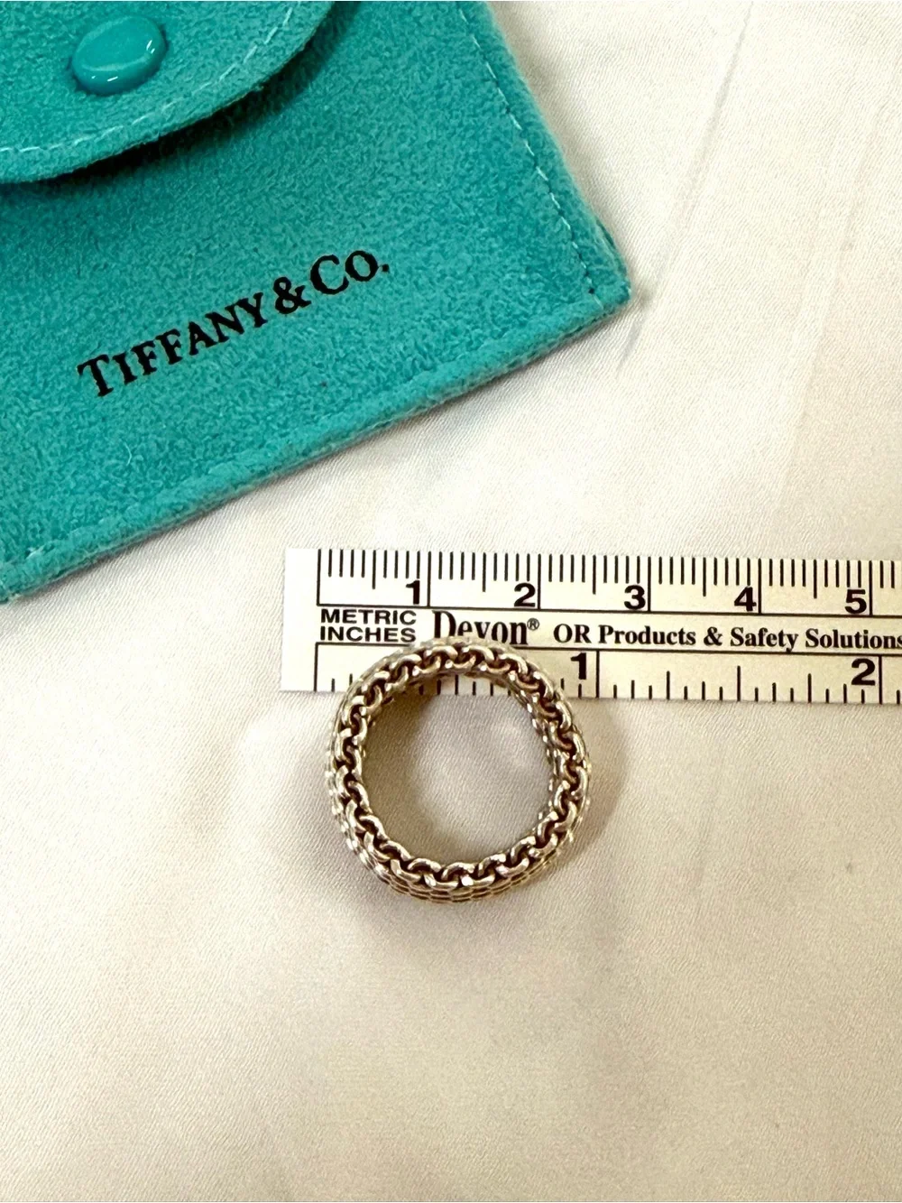 Tiffany & Co. Mesh Silver Ring